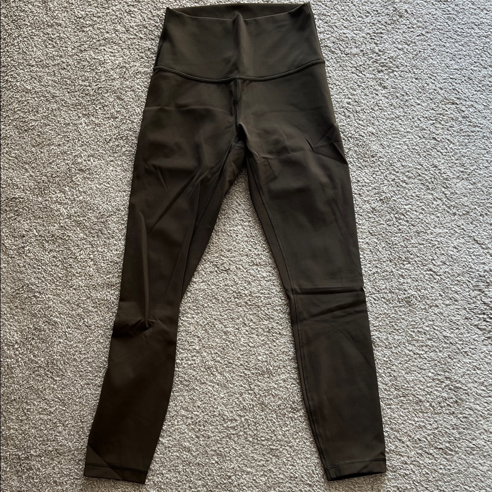 Lulu Lemon High-Waisted Olive Green Leggings